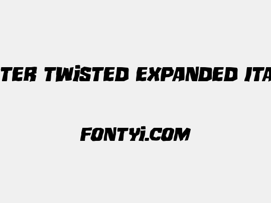 Mister Twisted Expanded Italic