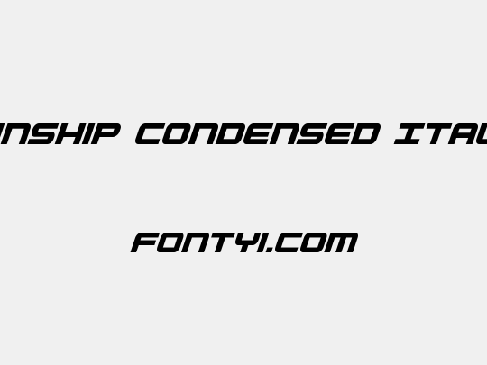 Gunship Condensed Italic