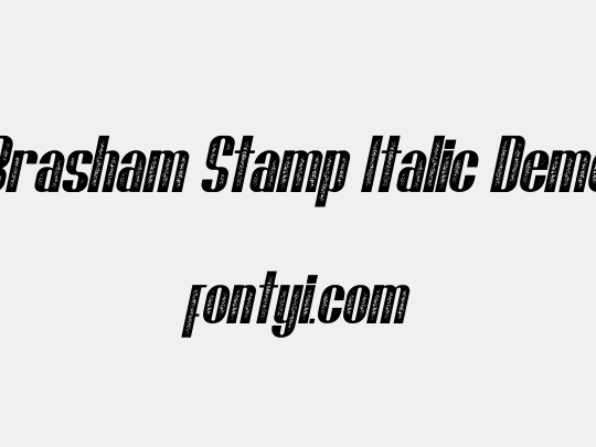 Brasham Stamp Italic Demo
