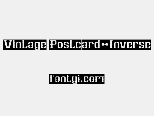 Vintage Postcard-Inverse