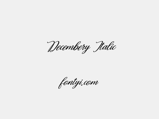 Decembery Italic