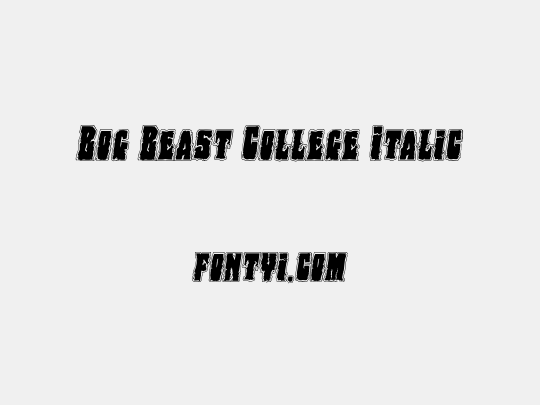 Bog Beast College Italic