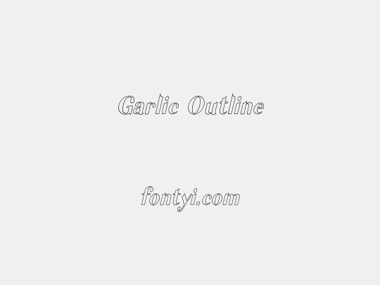 Garlic Outline