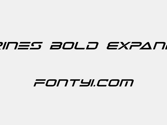 Tele-Marines Bold Expanded Italic