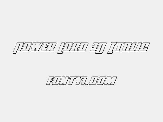 Power Lord 3D Italic