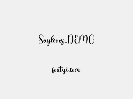 Sayloves_DEMO