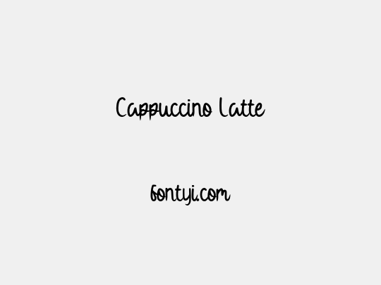 Cappuccino Latte