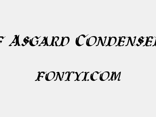 Wars of Asgard Condensed Italic