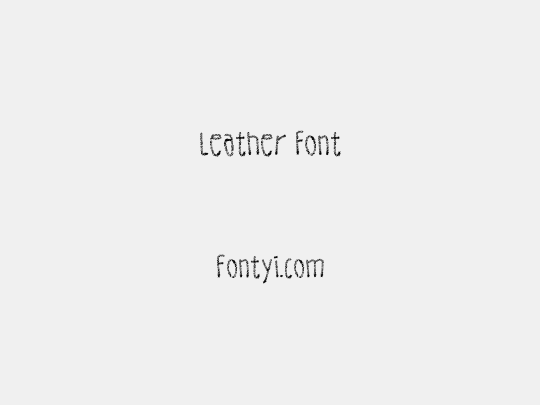 Leather Font