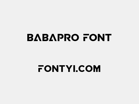BABAPRO FONT