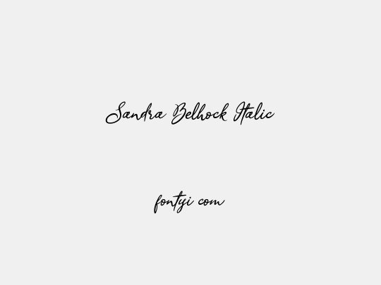 Sandra Belhock Italic