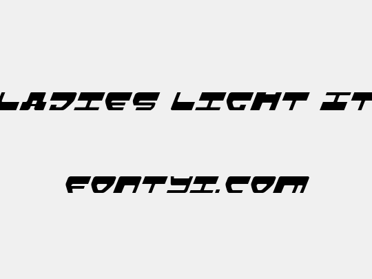 Loveladies Light Italic