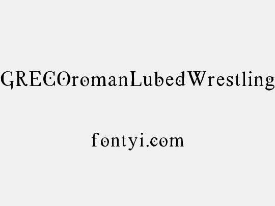GRECOromanLubedWrestling