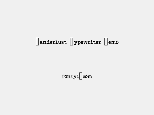 Wanderlust Typewriter Demo