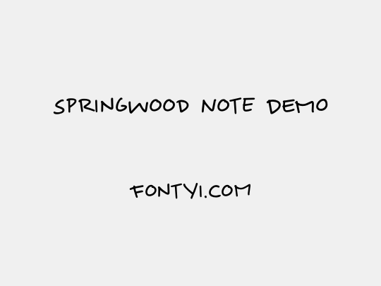 Springwood Note DEMO