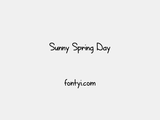Sunny Spring Day