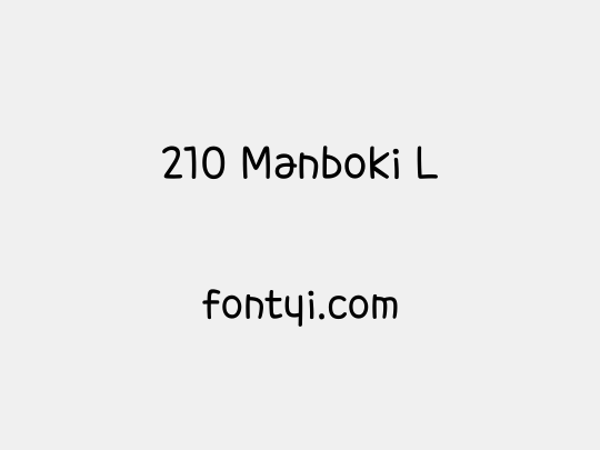 210 Manboki L