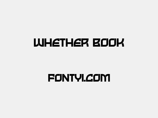 Whether Book