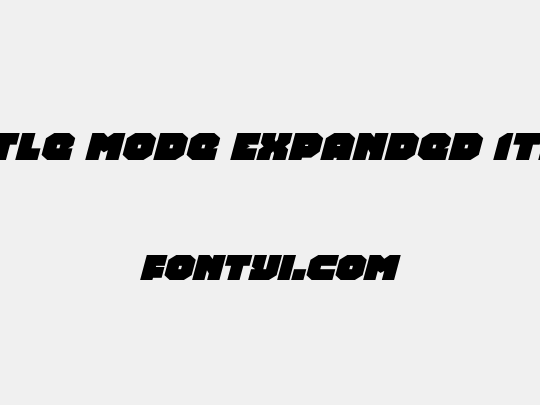 Turtle Mode Expanded Italic