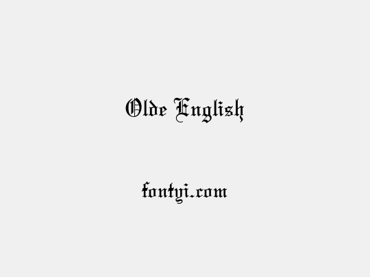 Olde English