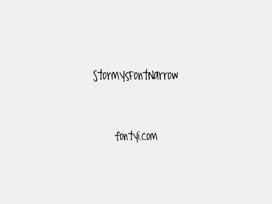 StormysFontNarrow