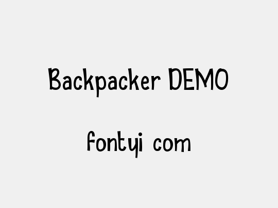 Backpacker DEMO