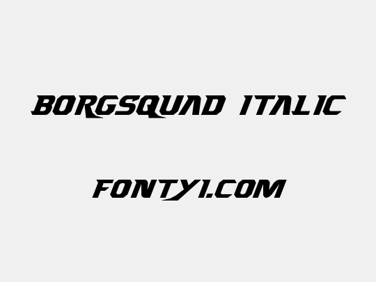 Borgsquad Italic