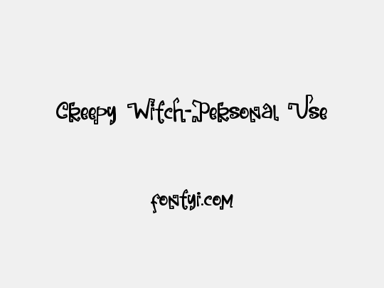 Creepy Witch-Personal Use