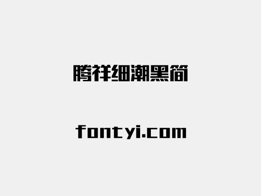 腾祥细潮黑简
