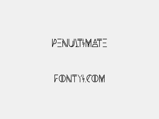 Penultimate