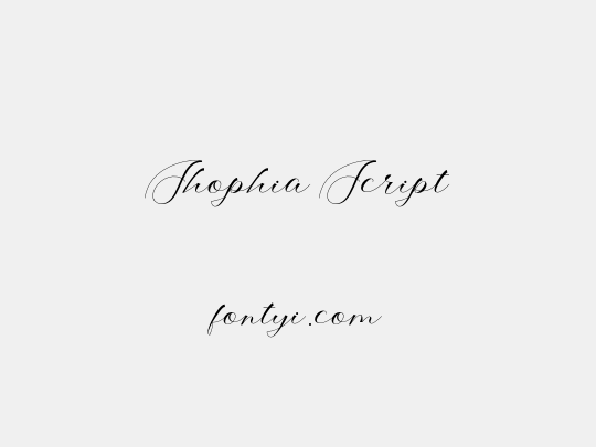 Shophia Script