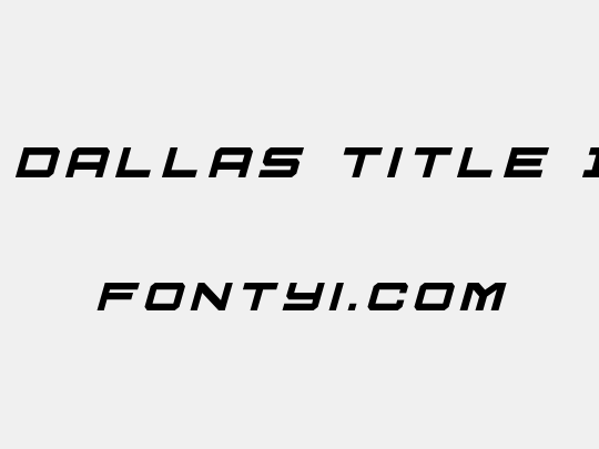 U.S.S. Dallas Title Italic