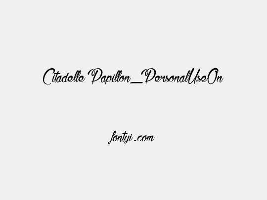 Citadelle Papillon_PersonalUseOnly