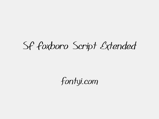 SF Foxboro Script Extended