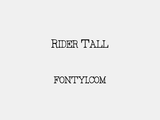 Rider Tall