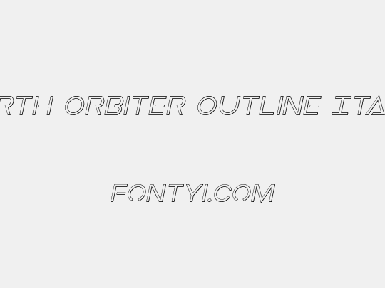 Earth Orbiter Outline Italic