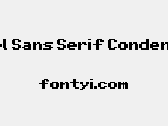 Pixel Sans Serif Condensed