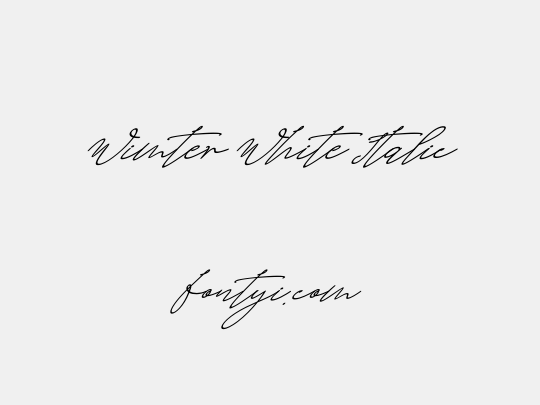 Wimter White Italic