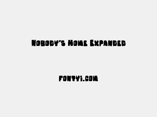 Nobody's Home Expanded