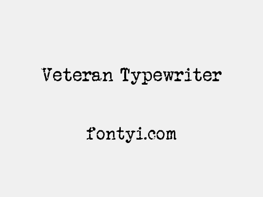 Veteran Typewriter