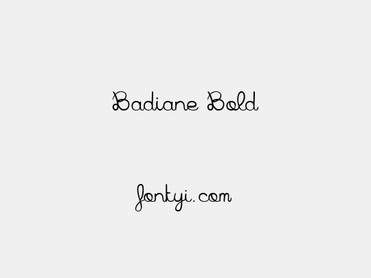 Badiane Bold