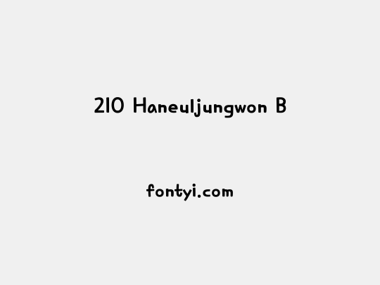 210 Haneuljungwon B