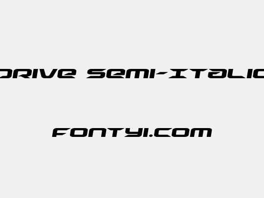 Drive Semi-Italic