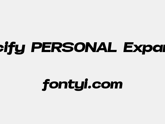 Specify PERSONAL Expanded