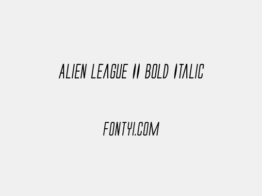 Alien League II Bold Italic