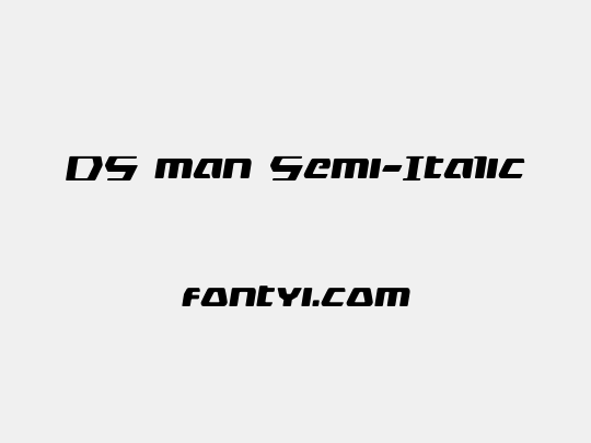 DS man Semi-Italic