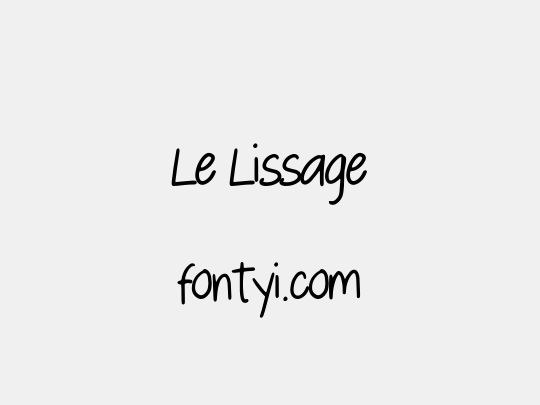 Le Lissage