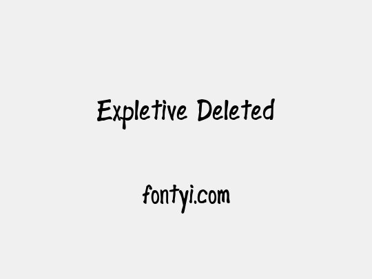 Expletive Deleted