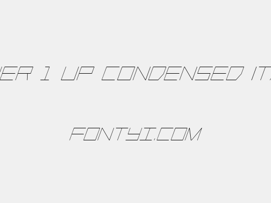 Player 1 Up Condensed Italic