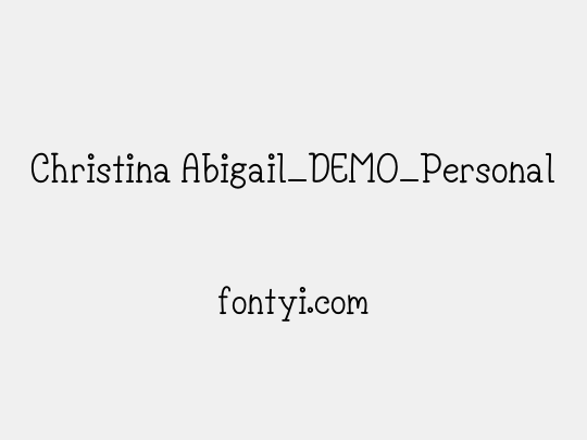 Christina Abigail_DEMO_Personal